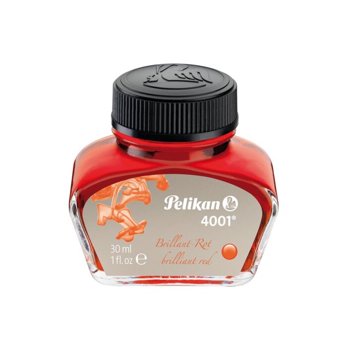 Pelikan Tinte 4001 im Glas, rot, Inhalt: 30 ml