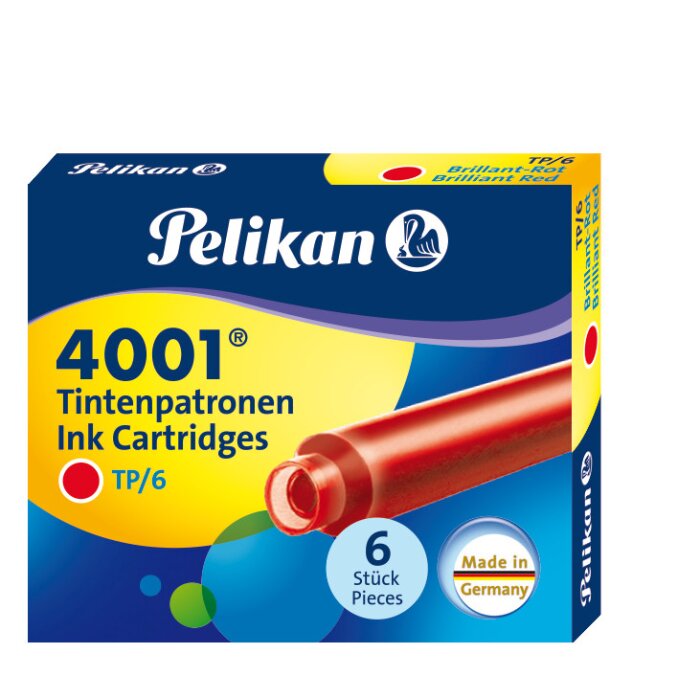 Pelikan 4001 Standard Tintenpatrone rot 6er