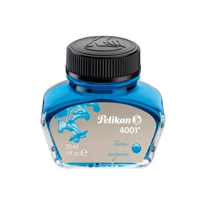 Pelikan Tinte 4001 im Glas, türkis, Inhalt: 30 ml