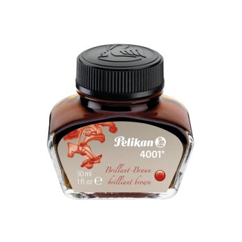 Pelikan atrament 4001 - v skle - hnedý - obsah: 30 ml