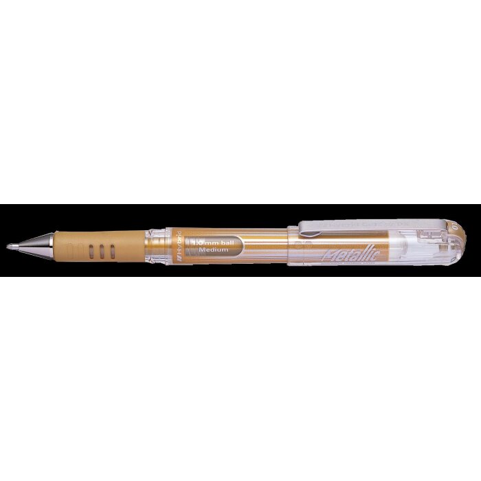 Pentel Gélové pero Hybrid Gel Grip DX Metallic, zlaté