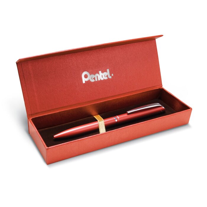 Pentel EnerGel Gélové pero Hi-Class, červené - v darčekovom balení