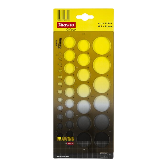 ARISTO College Schulkreisschablone, Kreise 1-35 mm (AR23319)