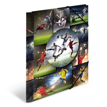 HERMA zakladací obal s gumičkou - PP - A4 - futbal