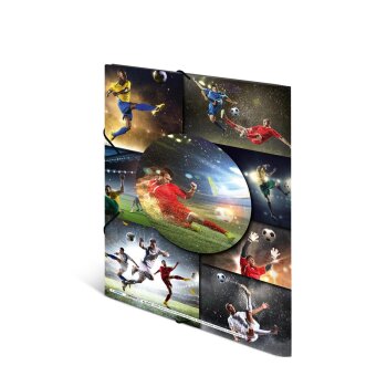HERMA zakladací obal s gumičkou - PP - A4 - futbal