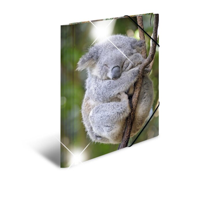 HERMA zakladací obal s gumičkou - lesklý PP - A4 - koala
