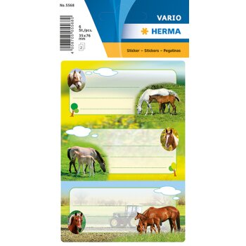 HERMA nalepovacie etikety na učebnice - 76 x 35 mm - kone