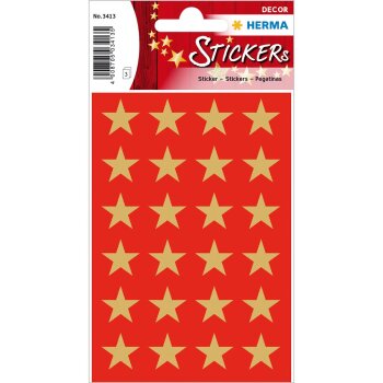 HERMA Weihnachts-Sticker DECOR "Sterne", 15 mm,...