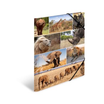 HERMA Eckspannermappe "Afrika Tiere", aus...