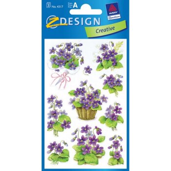 AVERY Zweckform ZDesign Sticker "Veilchen"