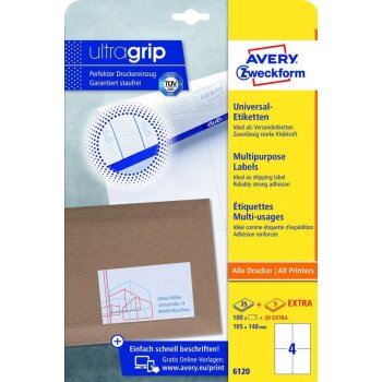 AVERY Zweckform Universal-Etiketten, 105 x 148 mm,...