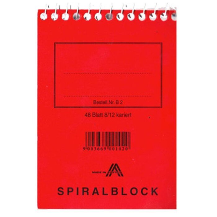 ÖKO-PLUS špirálový blok - 8 x 12 cm - 48 listov - 4 mm - štvorčekový