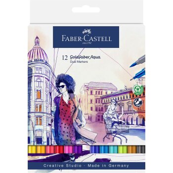 FABER-CASTELL Aquarellmarker GOLDFABER, 12er Etui