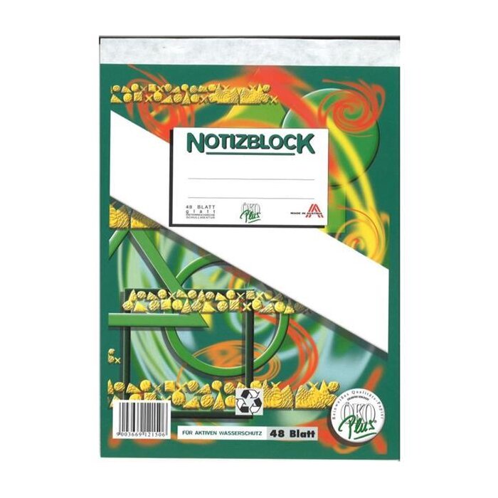 ÖKO-PLUS Notizblock A5 48 Blatt glatt