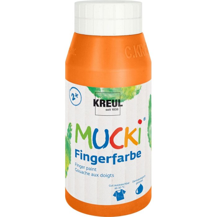 KREUL MUCKI prstová farba - oranžová - 750 ml