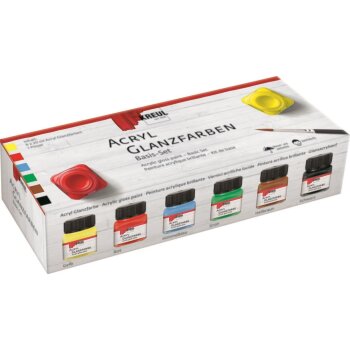 KREUL Acryl Glanzfarben Basis Set 6 x 20 ml