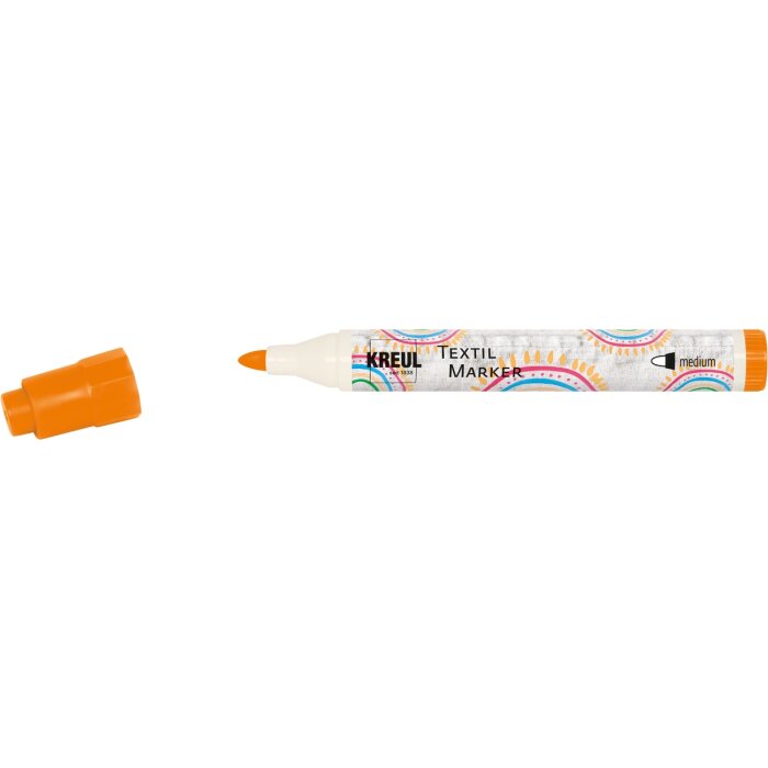 KREUL popisovač na textil - stredný hrot - oranžový