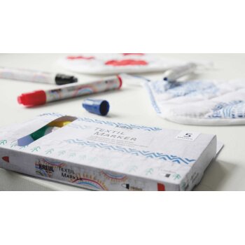 KREUL Textil Marker medium 5er Set