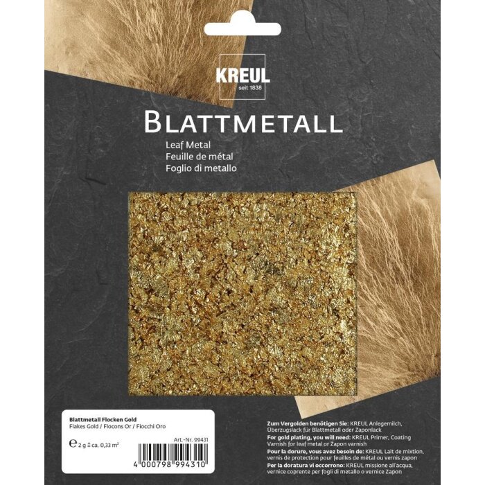 KREUL Blattmetall Flocken Gold 2 g