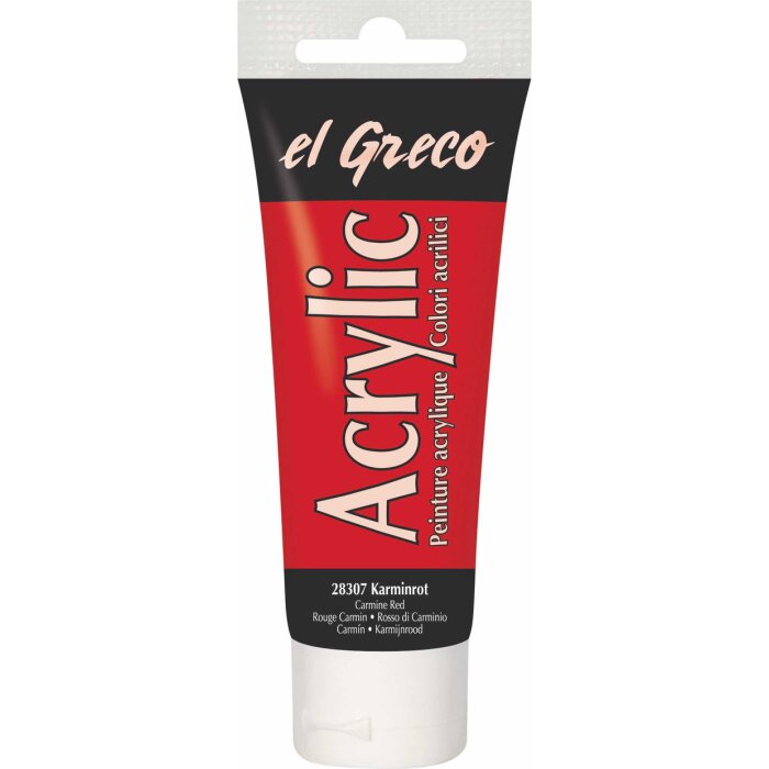 KREUL el Greco akrylová farba - karmínovočervená - 75 ml tuba