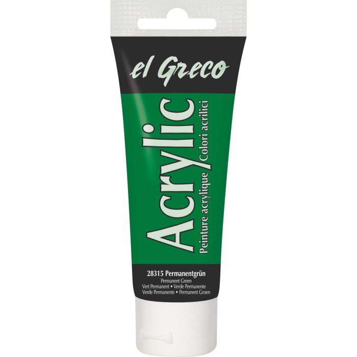 KREUL el Greco akrylová farba - permanentná zelená - 75 ml tuba