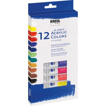KREUL el Greco Acrylic Set 12 x 12 ml Tuben