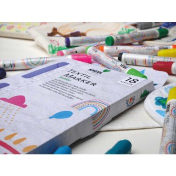 KREUL popisovač na textil - stredný hrot - 18 ks - súprava Junior