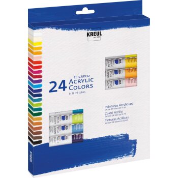 KREUL el Greco Acrylic Set 24 x 12 ml Tuben
