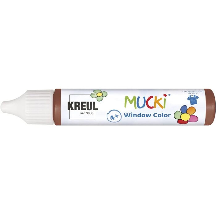 KREUL MUCKI farba na sklo - tmavohnedá - 29 ml