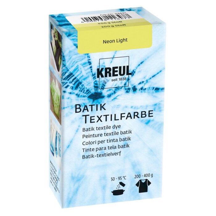 KREUL batikovacia farba na textil - Neon Light / neónová svetložltá - 70 g