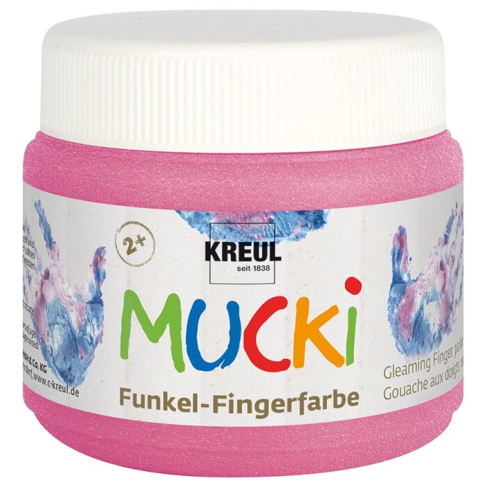 KREUL MUCKI prstová farba - trblietavá - vília ružová - 150 ml