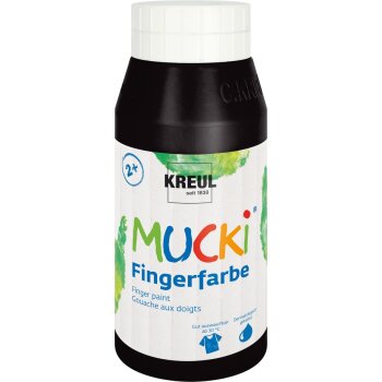 KREUL MUCKI Fingerfarbe Schwarz 750 ml