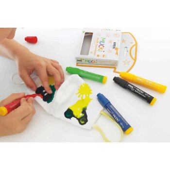 KREUL MUCKI Stoff-Sternchen Stoffmalstift 5er Set