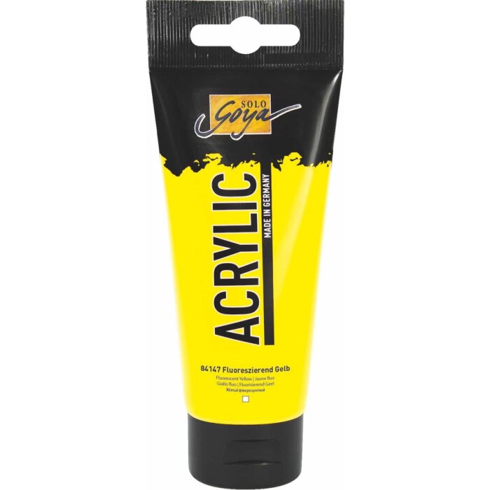 KREUL akrylová farba SOLO GOYA - 100 ml - v tube - fluorescenčná žltá