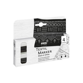 KREUL Textil Marker Opak 4er Set Black & White