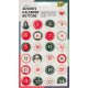 folia Adventskalender-Buttons "Classic", aus Blech, 1 - 24
