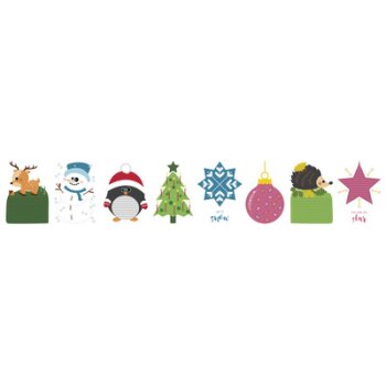 folia Flecht- & Webmotive Set "XMAS", DIN A4, 12 Blatt