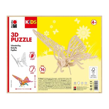 Marabu KiDS 3D puzzle 16-dielne - motýľ