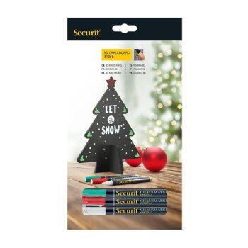 Securit 3D vianočná kriedová tabuľa - strom...