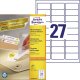 AVERY Zweckform Universal-Etiketten, 63,5 x 29,6 mm, weiß