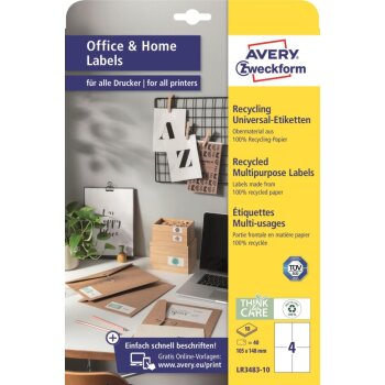 AVERY Zweckform Recycling-Universal-Etiketten Home Office