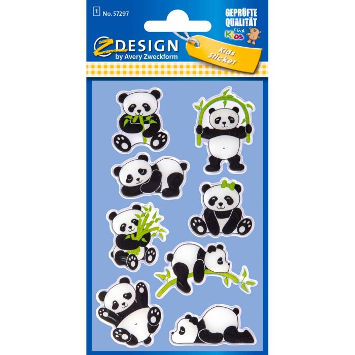 AVERY Zweckform ZDesign KIDS Glossy-Sticker "Panda"
