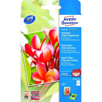 AVERY Zweckform Inkjet Foto-Papier, 100 x 150 mm, 250 g/qm