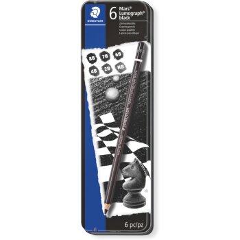 STAEDTLER Mars 100B Lumograph black ceruzky - 6 ks v...
