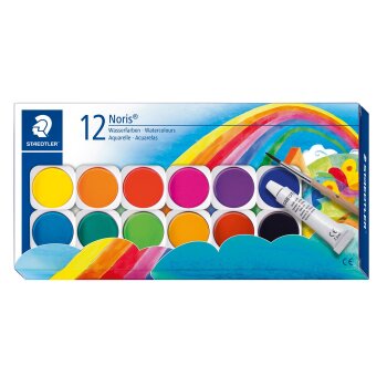 STAEDTLER Noris 888 Farbkasten 12er mit Deckweiß...