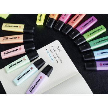 Textmarker - STABILO BOSS ORIGINAL Pastel - Einzelstift - pudriges Gelb