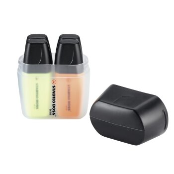 Textmarker - STABILO BOSS MINI - 4er Box - gelb, blau,...