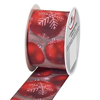 SUSY CARD Weihnachts-Textilband "Christbaumkugeln"