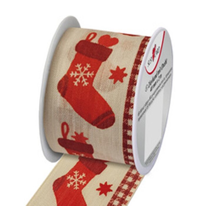 SUSY CARD Weihnachts-Textilband "Happy socks"
