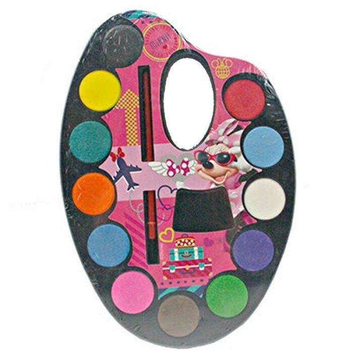 Paleta s vodovými farbami - 12 farieb - Minnie Mouse